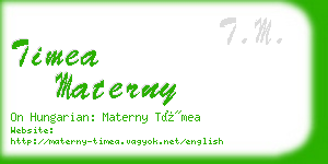 timea materny business card